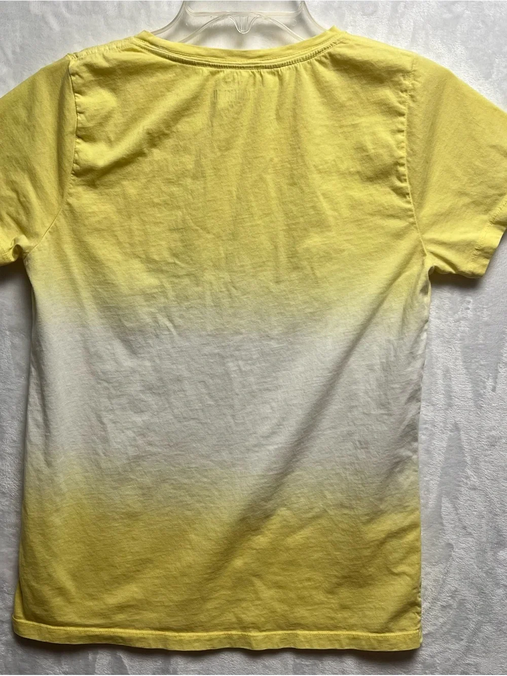 J.Crew Collector Tee Womens M Yellow Ombre Dip Dye Crew Neck T-Shirt